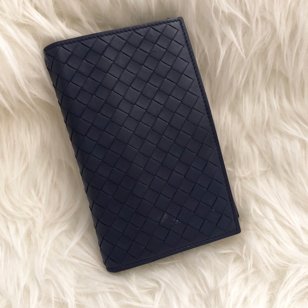 Bottega Venetia Navy Long Wallet